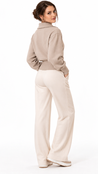 Cardigan Femme Zippé en Maille – Élégance Douce