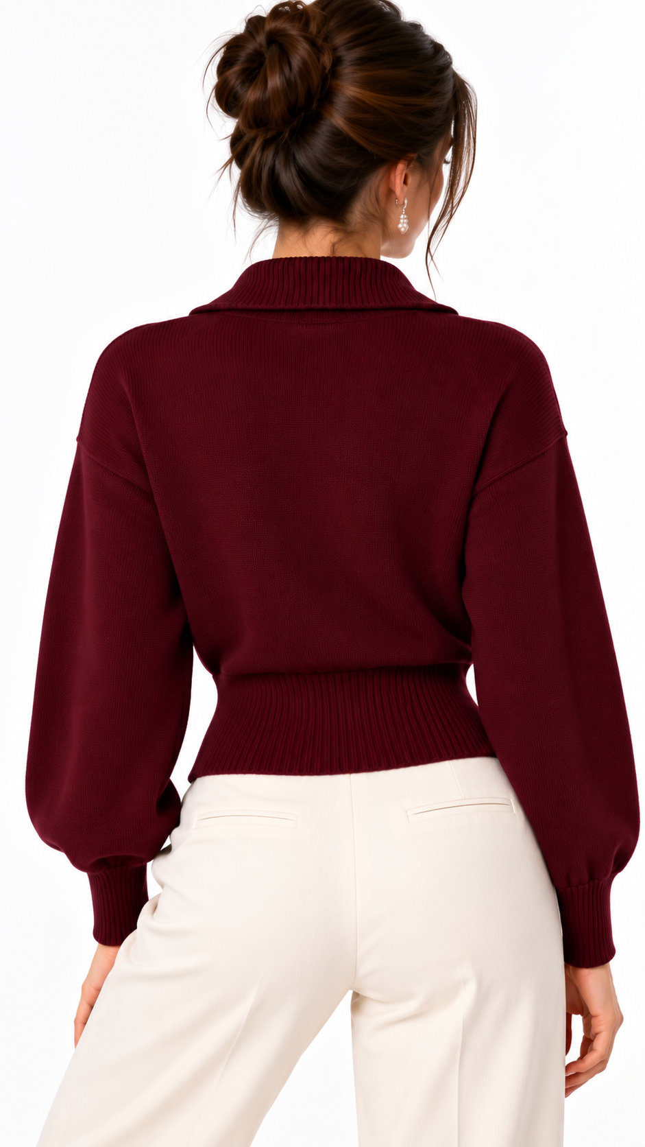 Cardigan Femme Zippé en Maille – Élégance Douce