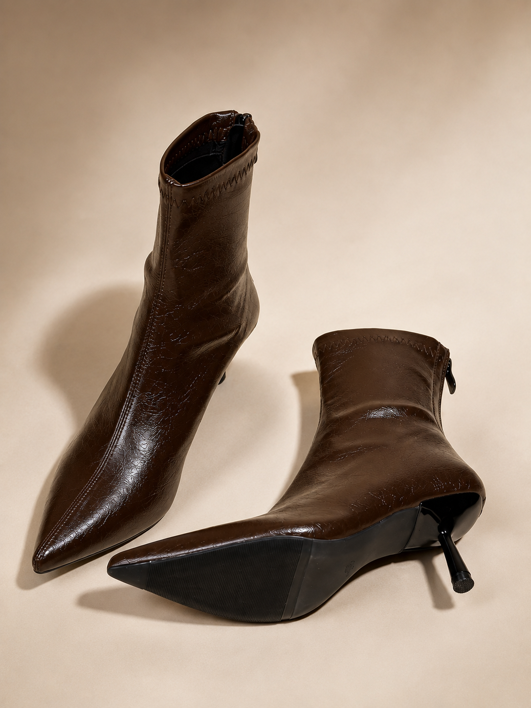 Bottes Femme Marron à Talon Stiletto – Élégance Signature