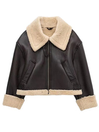 blouson aviateur femme chocolat detail finitions.jpg