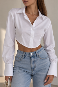Chemise blanche asymétrique femme Élégance Sculptée – Gilles de  Beaumont