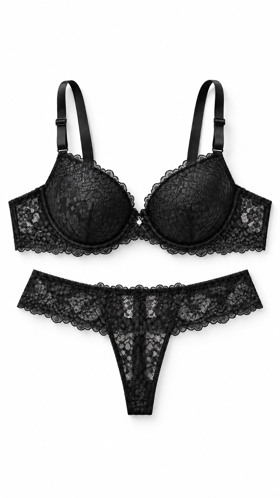 Ensemble lingerie noir en dentelle – Désir Précieux – Gilles de Beaumont