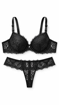 Ensemble lingerie noir en dentelle – Désir Précieux – Gilles de Beaumont