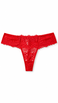 Tanga rouge en dentelle – Désir Précieux – Gilles de Beaumont