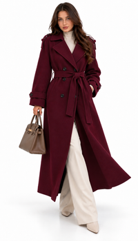 Manteau Femme Croisé Ceinturé – Héritage Tailleur – vue produit 11 – Gilles de Beaumont