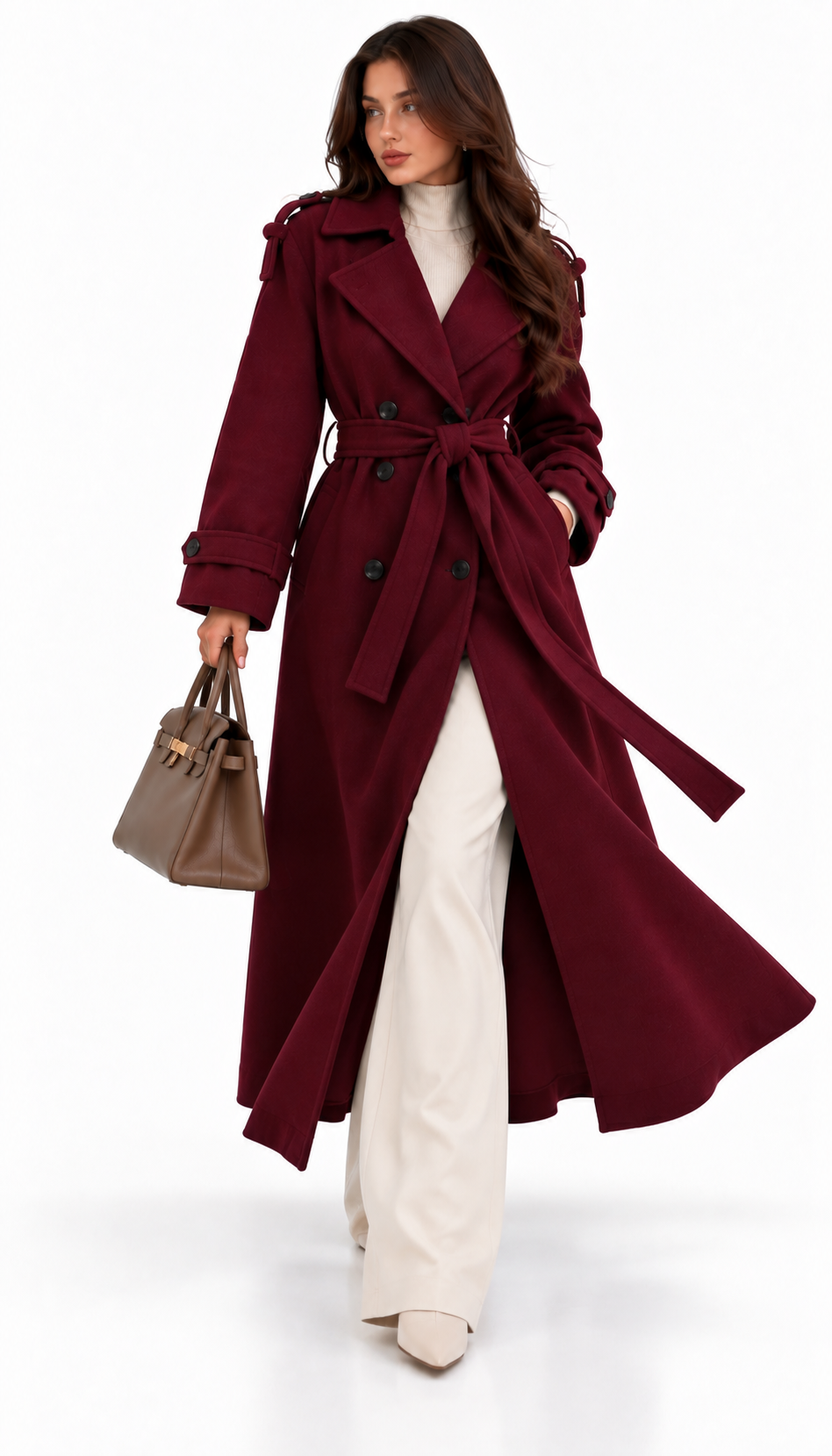 Manteau Femme Croisé Ceinturé – Héritage Tailleur – vue produit 12 – Gilles de Beaumont