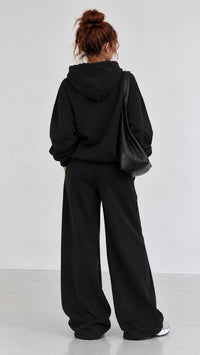 Ensemble femme noir avec capuche, vue de dos – Nuage Urbain